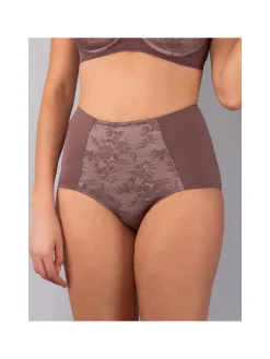 Verde Veronica DR39 Guaina donna con dettaglio in pizzo - bordeaux