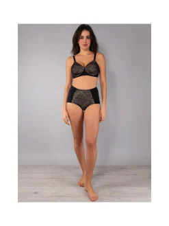 Verde Veronica DR16 Reggiseno donna imbottito senza ferretto coppa D - nero