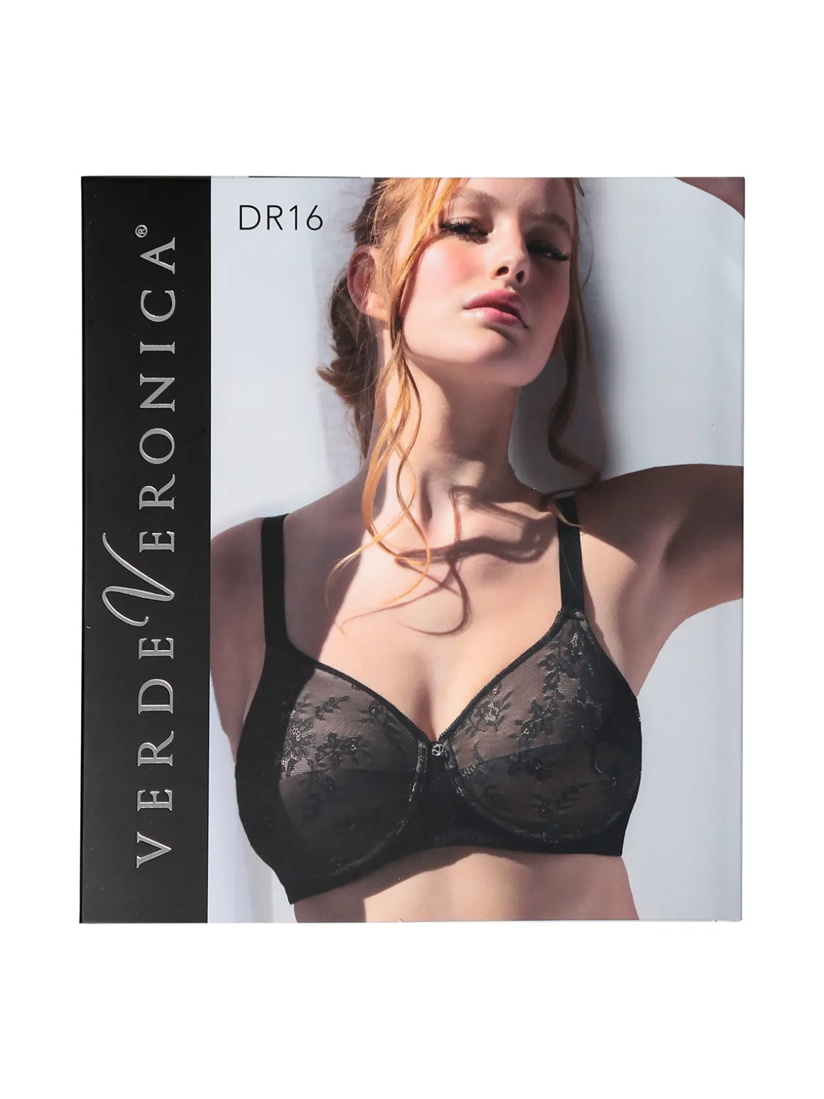 Verde Veronica DR16 Reggiseno donna imbottito senza ferretto coppa D - nero