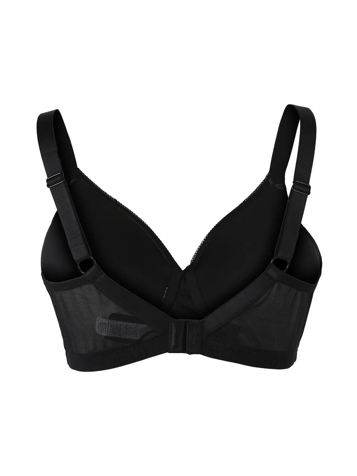 Verde Veronica DR16 Reggiseno donna imbottito senza ferretto coppa D - nero