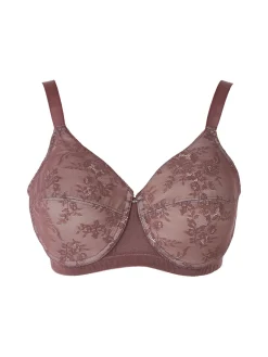 Verde Veronica DR16 Reggiseno donna imbottito senza ferretto coppa D - bordeaux