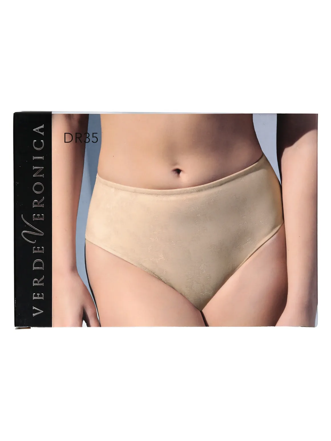 Verde Veronica DR35 Slip donna a vita alta con pizzo - nero