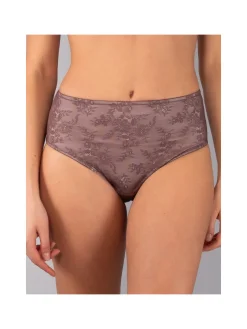 Verde Veronica DR35 Slip donna a vita alta con pizzo - bordeaux
