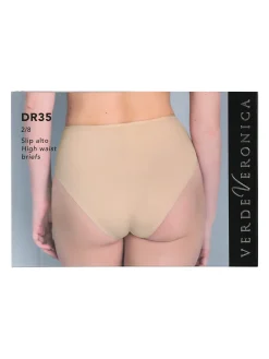 Verde Veronica DR35 Slip donna a vita alta con pizzo - bordeaux
