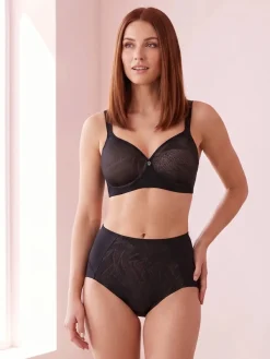 Verde Veronica OD16 Reggiseno donna con coppe imbottite senza ferretto COPPA C - nero