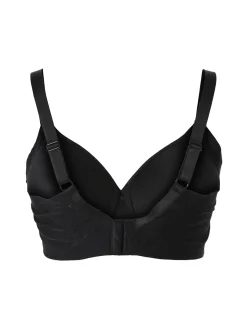 Verde Veronica OD16 Reggiseno donna con coppe imbottite senza ferretto COPPA D - nero
