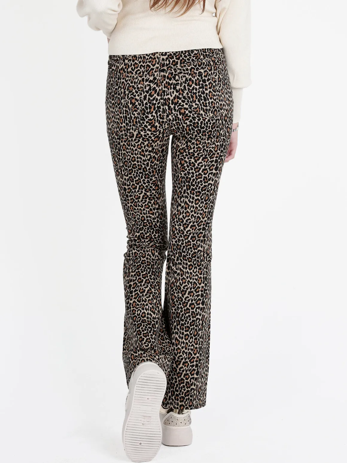 Vestella Pantaloni donna maculati slim fit a zampa