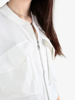 Vicbee Maglia donna senza maniche con zip e tasche