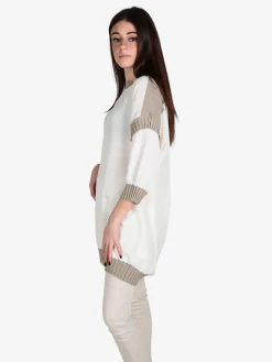 Vicbee Maxi maglia da donna a blocchi di colore