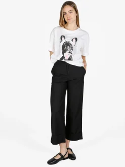 Vicbee T-shirt donna oversize in cotone con stampa