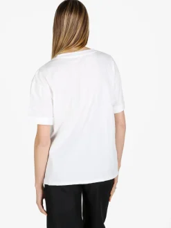 Vicbee T-shirt donna oversize in cotone con stampa