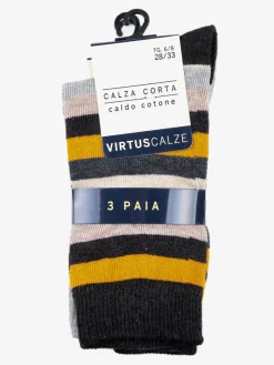 Virtus Calze corte da bambina, confezione da 3 paia