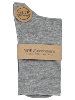 Virtus Calze corte da donna in misto cashmere - grigio