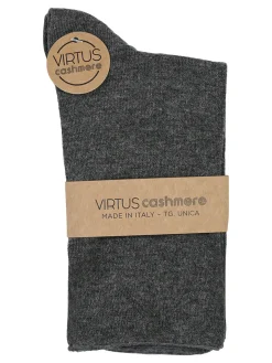 Virtus Calze corte da donna in misto cashmere - grigio scuro