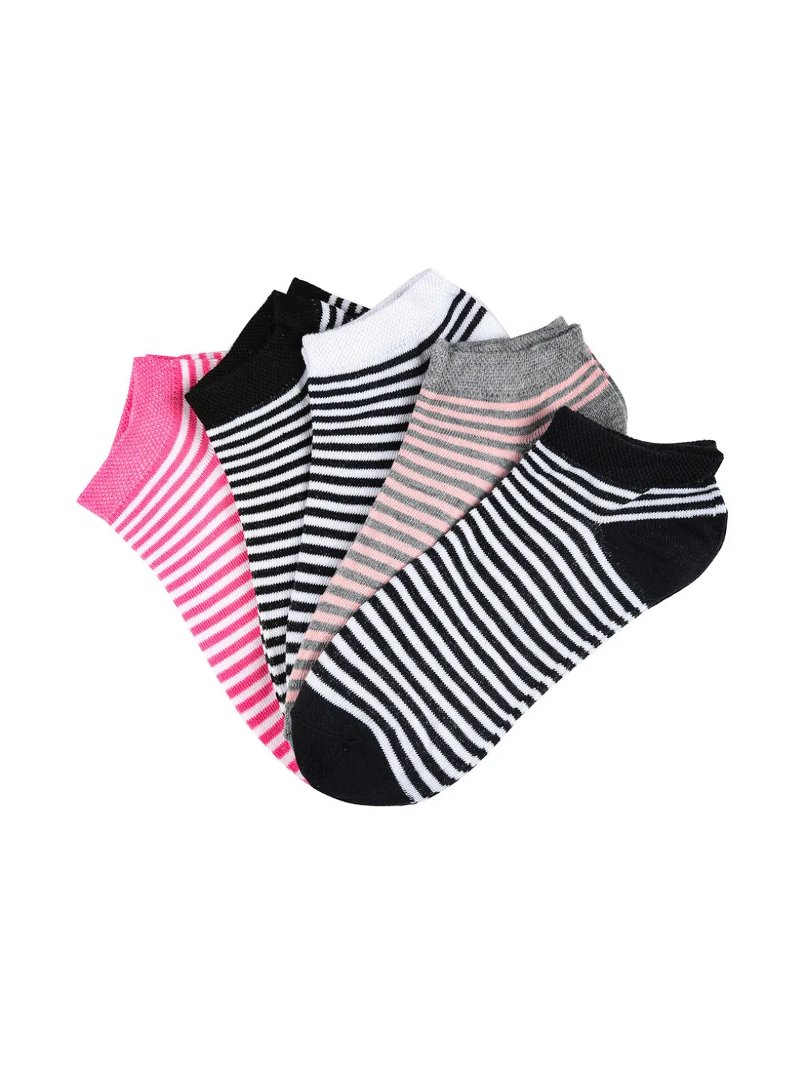 Virtus Confezione da 5 calze fantasmino donna