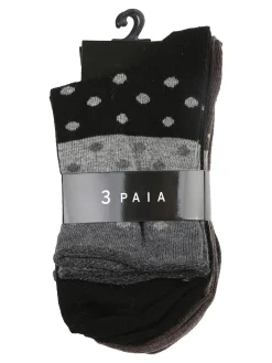 Virtus Confezione da 3 paia di calze corte donna a pois - assortito