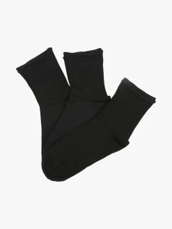 Virtus Confezione da 3 paia di calze corte donna in caldo cotone - nero