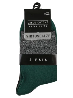 Virtus Confezione da 3 paia di calze corte donna