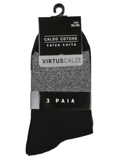 Virtus Confezione da 3 paia di calze corte donna