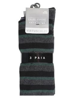 Virtus 3 Paia di calze lunghe da uomo in caldo cotone