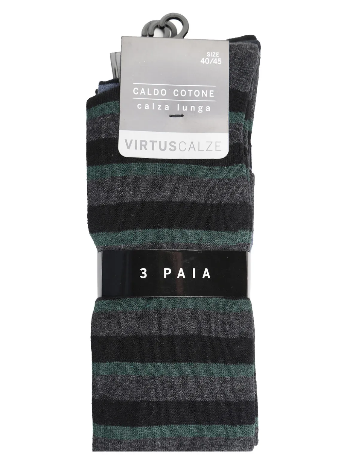 Virtus 3 Paia di calze lunghe da uomo in caldo cotone