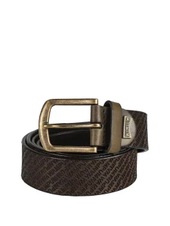 Wampum Cintura in pelle da uomo con stampe monogramma