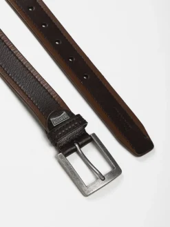 Wampum Cintura in pelle da uomo bicolore