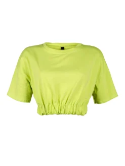 W.Angel Felpa donna cropped manica corta