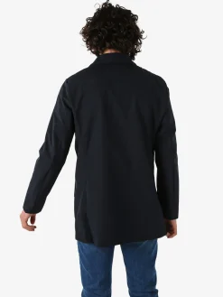 Warren Webber Giacca impermeabile da uomo con bottoni - blu scuro