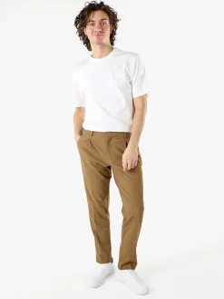 Warren Webber Pantaloni casual da uomo a gamba dritta - marrone