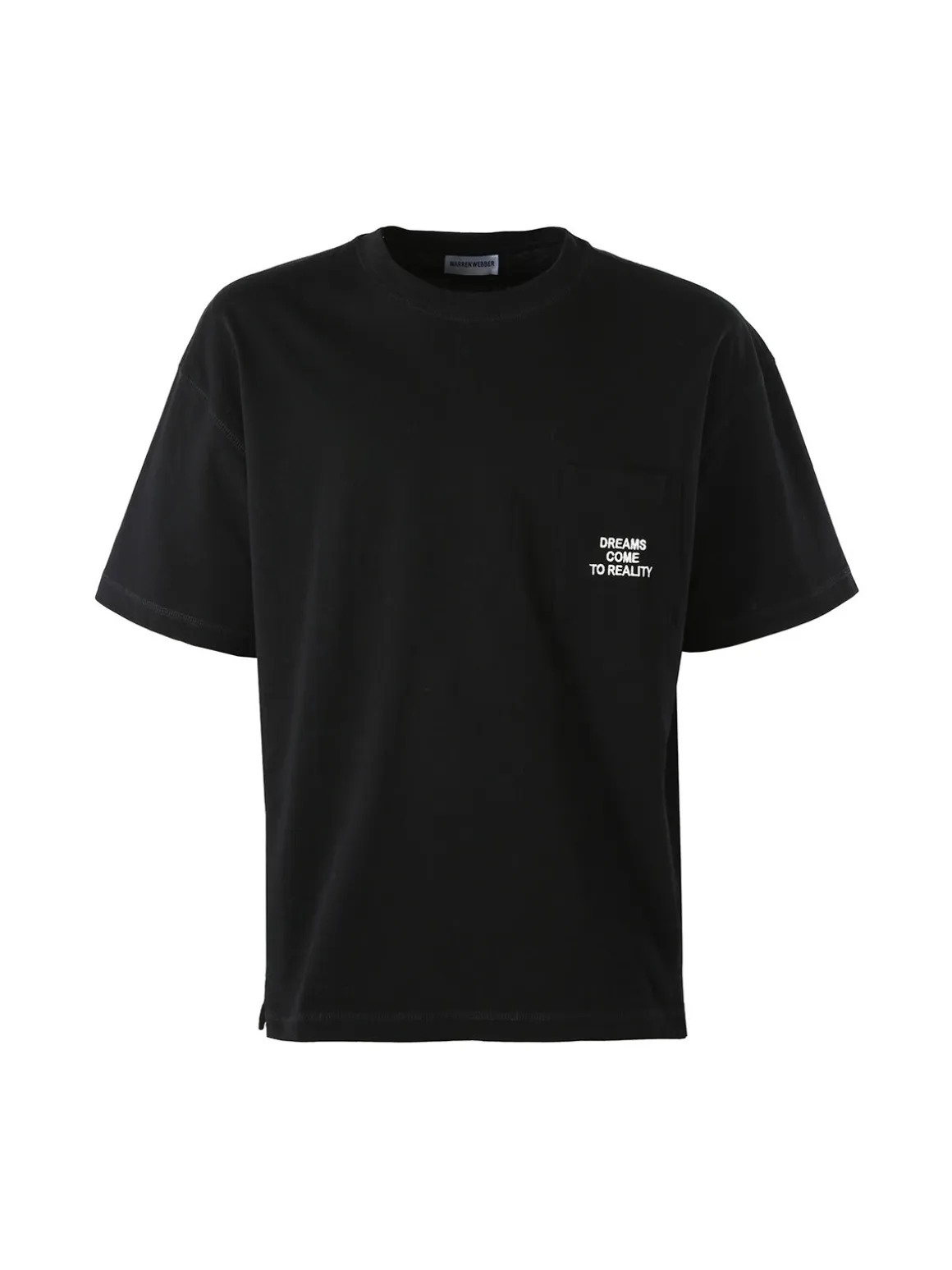 Warren Webber T-shirt oversize da uomo in cotone - nero