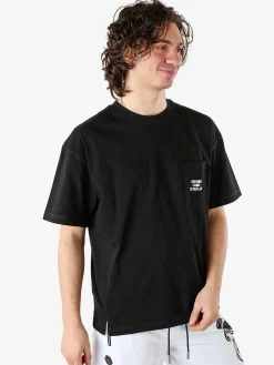 Warren Webber T-shirt oversize da uomo in cotone - nero