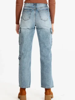Water Jeans Jeans donna a gamba larga con tasconi