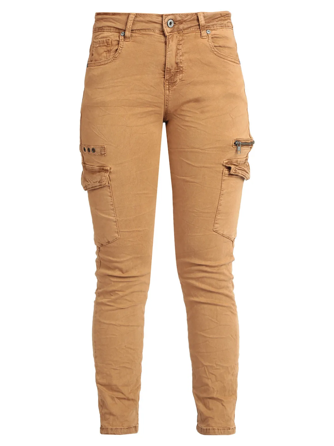 Water Jeans Pantaloni donna effetto stropicciato