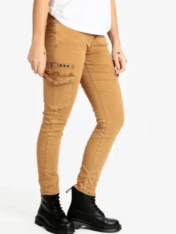 Water Jeans Pantaloni donna effetto stropicciato