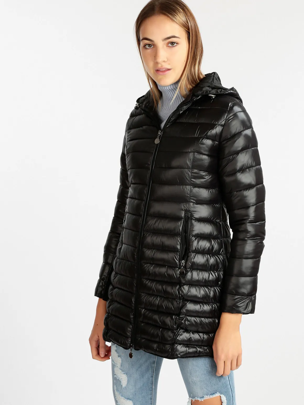 W Collection Piumino leggero da donna con cappuccio