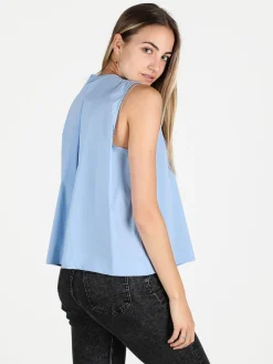 Wendy Trendy Camicia donna senza maniche in cotone