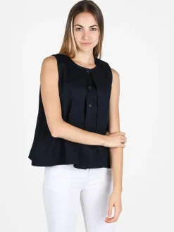 Wendy Trendy Camicia donna senza maniche in cotone