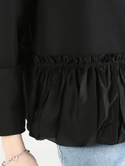 Wendy Trendy Maglia donna oversize con bordo finale a palloncino