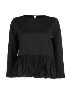 Wendy Trendy Maglia donna oversize con bordo finale a palloncino
