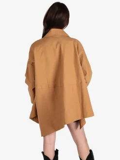 Wendy Trendy Trench donna aperto con spalle cadenti