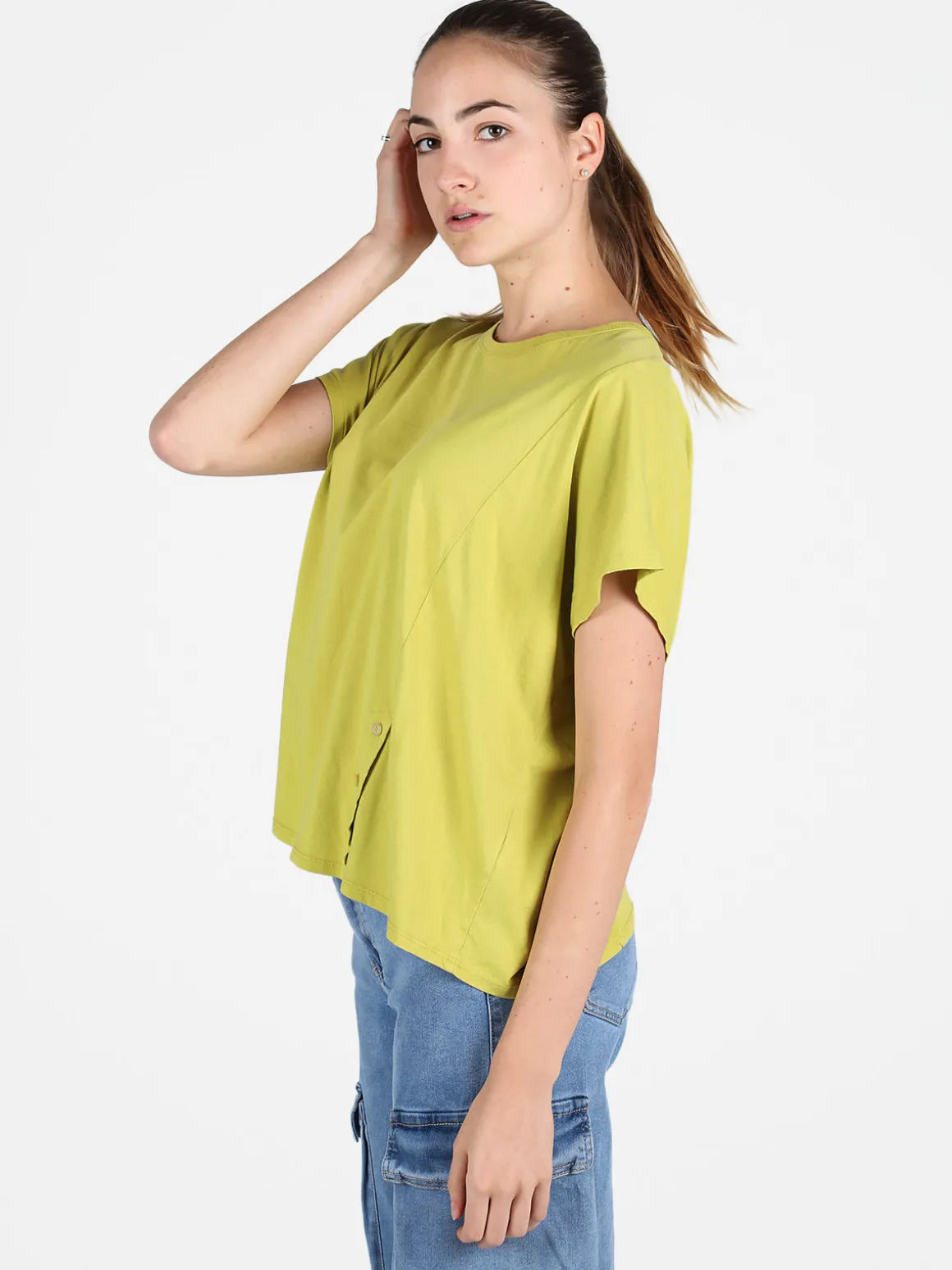Wendy Trendy T-shirt donna oversize in cotone