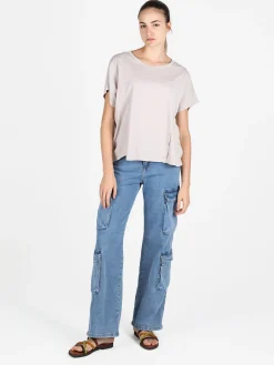 Wendy Trendy T-shirt donna oversize in cotone