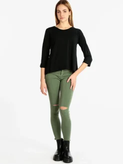 Wendy Trendy T-shirt manica lunga donna in cotone