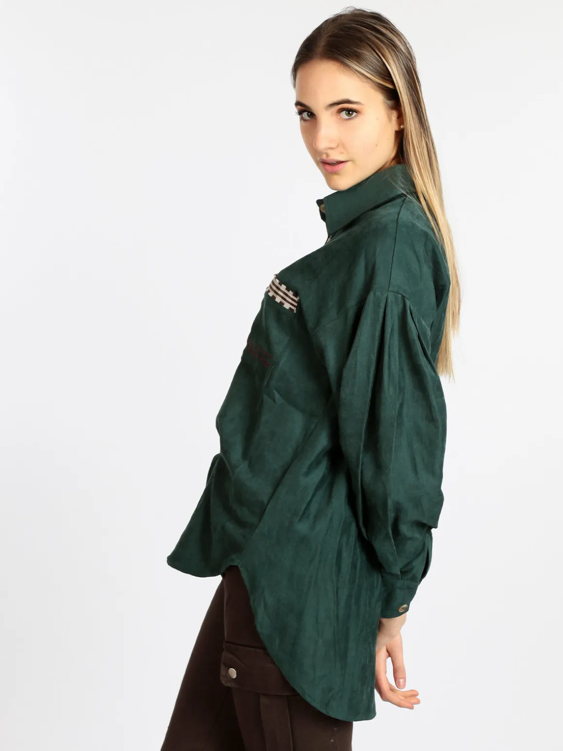 Wiya Camicia donna oversize con taschino