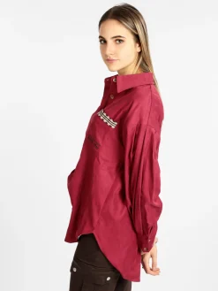 Wiya Camicia donna oversize con taschino