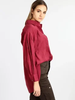 Wiya Camicia donna oversize con taschino