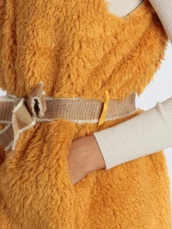 Wiya Gilet peloso con cintura