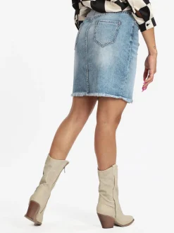 Wiya Gonna corta in jeans