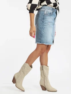 Wiya Gonna corta in jeans
